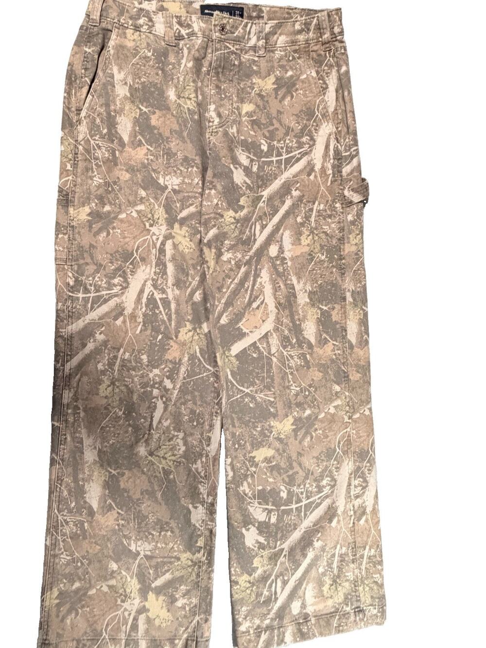 A&F Realtree Camo Baggy Workwear Utility Carpenter Pants 31x32 Gorpcore Y2K